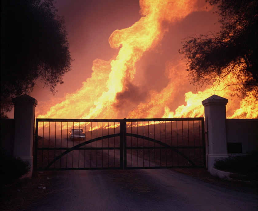 Manually Opening Electric Gates During a Wildfire Power Outage